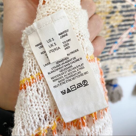 Free People Crochet Knit Dress Kaftan Coverup - Picture 15 of 16